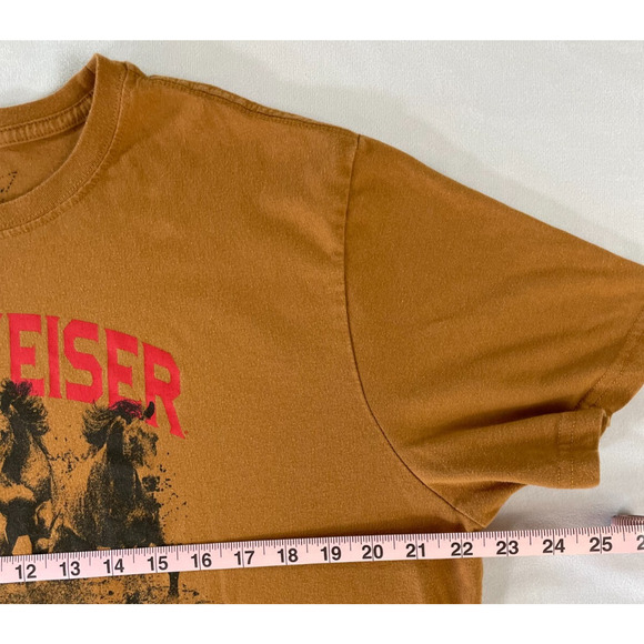 Budweiser King of Beers Graphic T-Shirt Horses Brown Unisex L RN#91497 - Picture 8 of 8